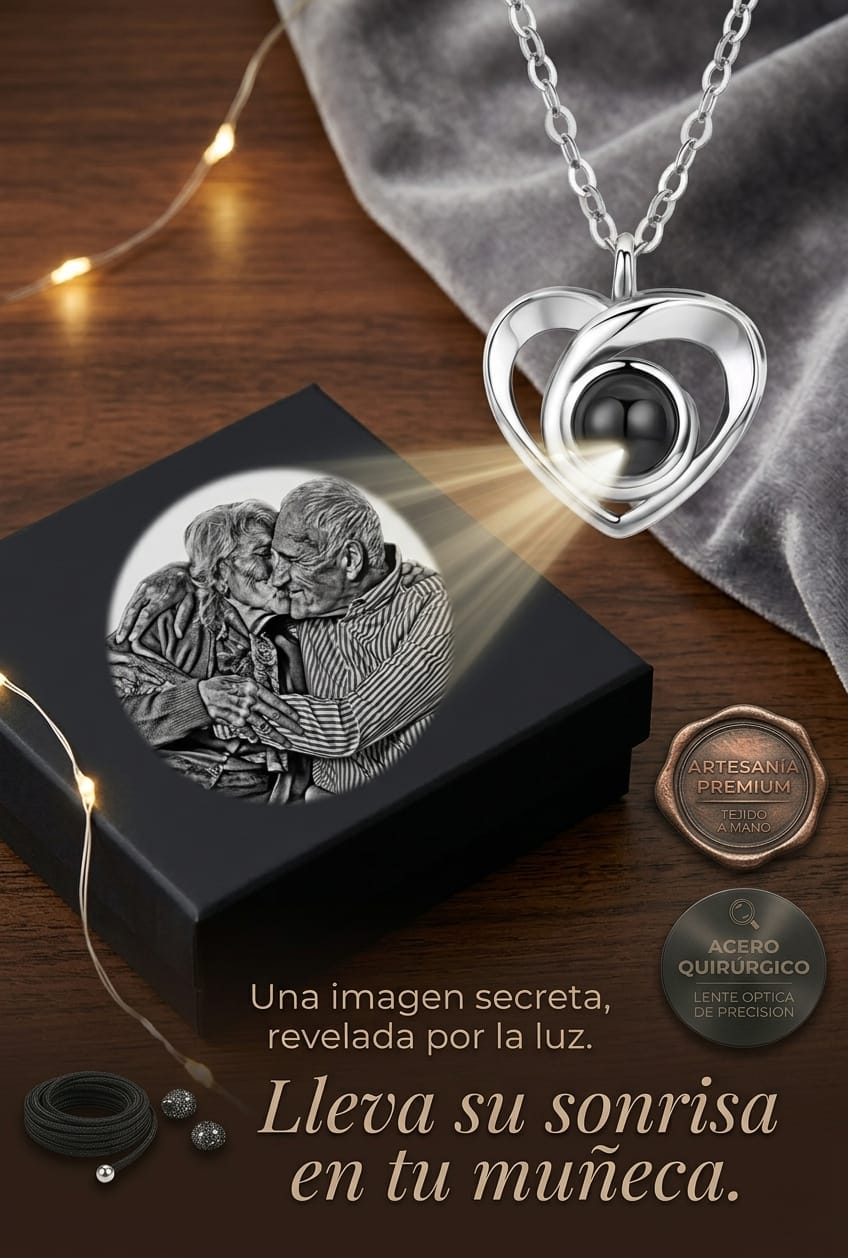 Collar y Dije de Corazón con Proyeccion con foto Personalizada♥️