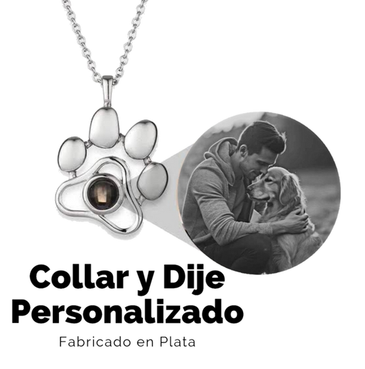Collar y Dije de Huellita Plata Ley 925 Con Foto