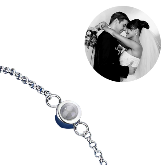 Pulsera de Plata para Mujer con foto Personalizada❤️