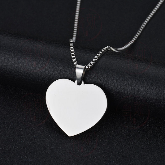 Corazón Grabable de Acero inoxidable Texto o Foto❤️