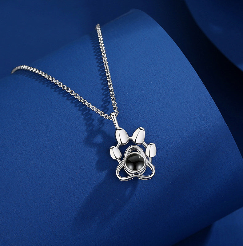 Collar y Dije de Huellita Plata Ley 925 Con Foto