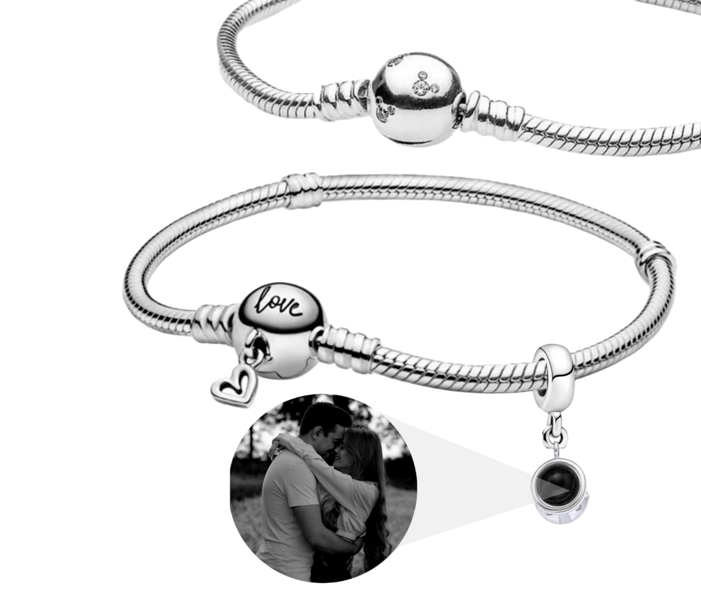 Pulsera con CHARM Estilo Pandora de Plata Ley 925 ✅