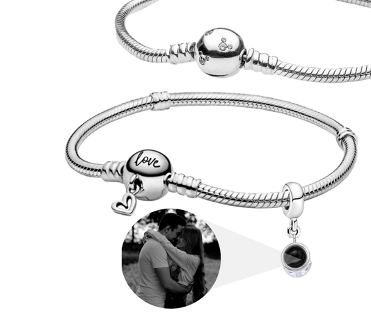 Pulsera con CHARM Estilo Pandora de Plata Ley 925 ✅
