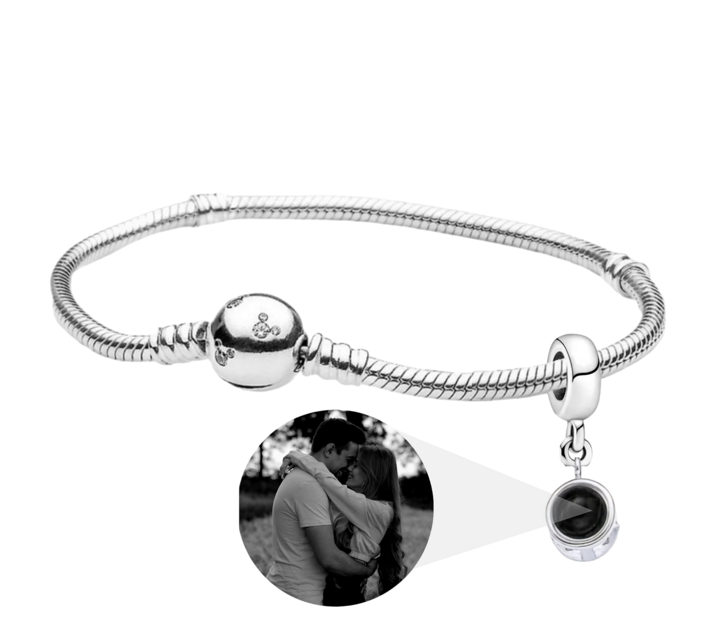 Pulsera con CHARM Estilo Pandora de Plata Ley 925 ✅