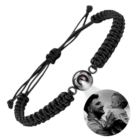 Pulsera para Hombre de Cuerda Tejida con foto Personalizada❤️
