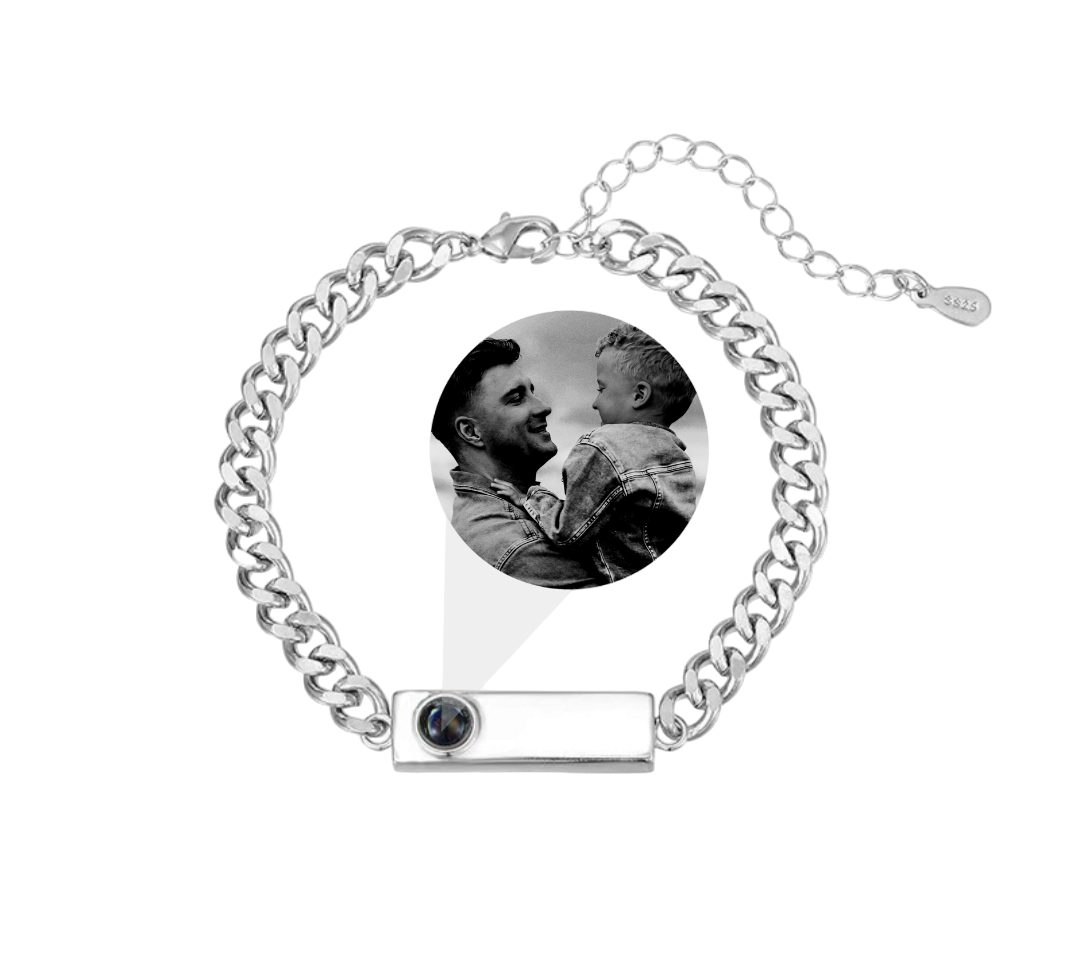 Esclava de Acero Titanio para Hombre con foto Personalizada❤️