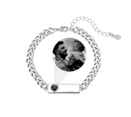 Esclava de Acero Titanio para Hombre con foto Personalizada❤️