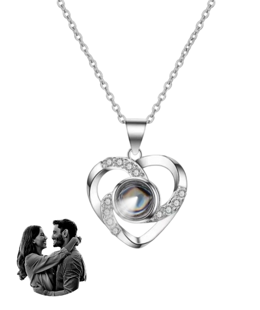Collar y Dije Corazón personalizado con Foto♥️