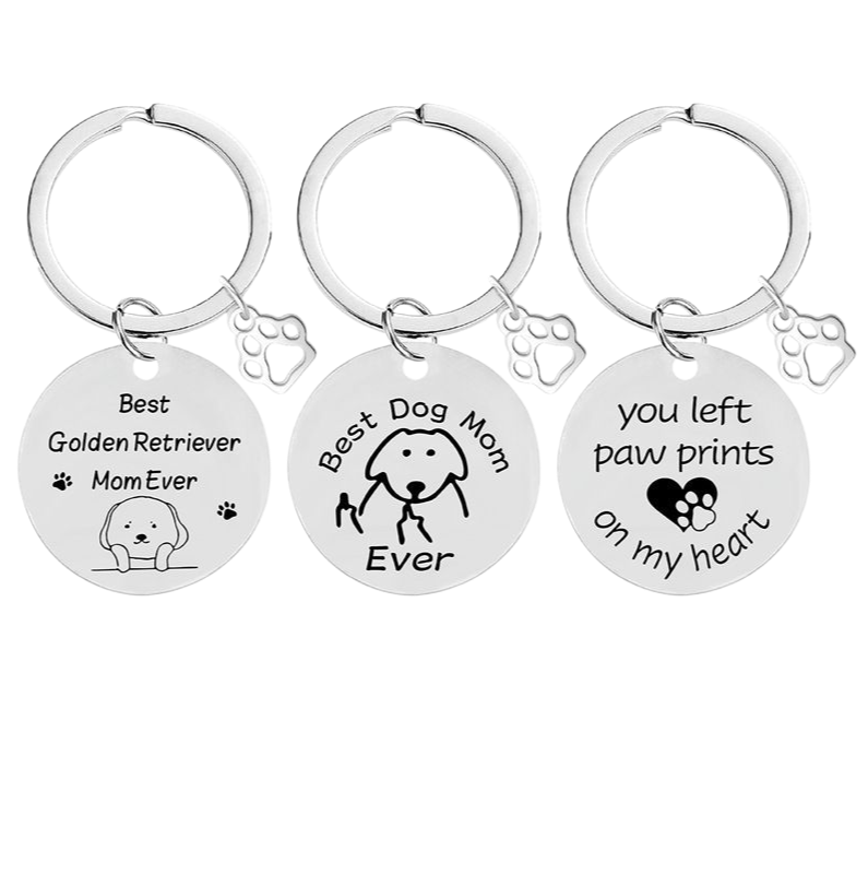 Llavero Huella Conmemorativo en Acero Inoxidable Grabado Láser Personalizado🐕