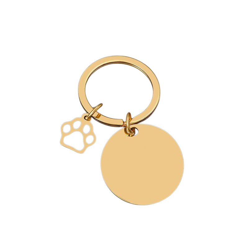Llavero Huella Conmemorativo en Acero Inoxidable Grabado Láser Personalizado🐕