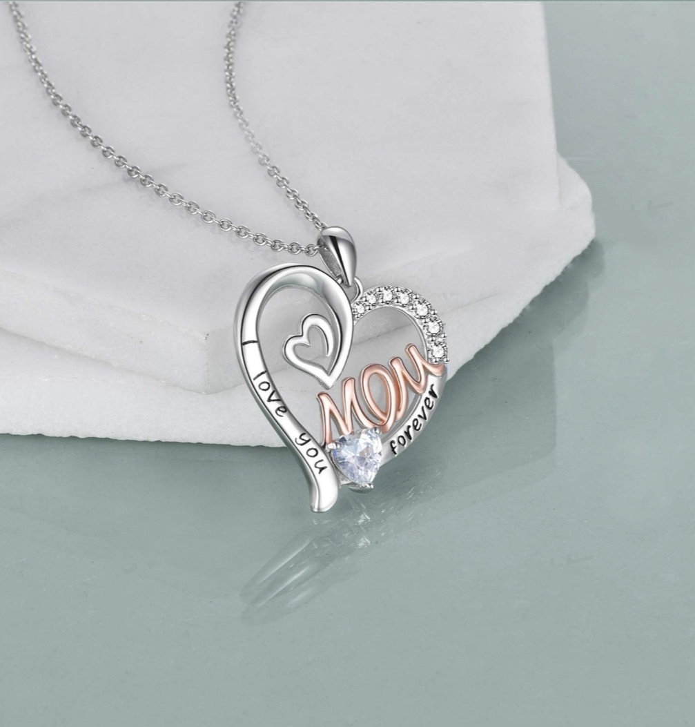 Regalo para Mamá Collar Y Dije de Plata 925  Día de las Madres