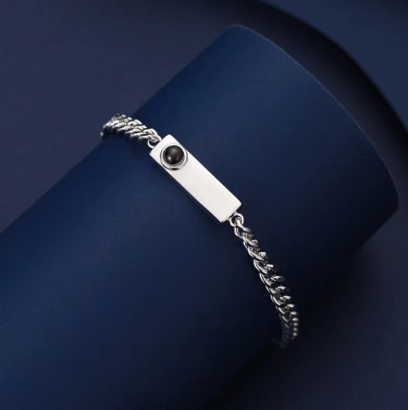 Esclava de Acero Titanio para Hombre con foto Personalizada❤️