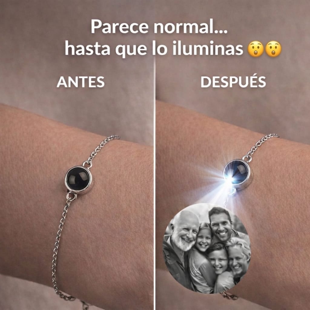 Pulsera de Plata para Mujer con foto Personalizada❤️