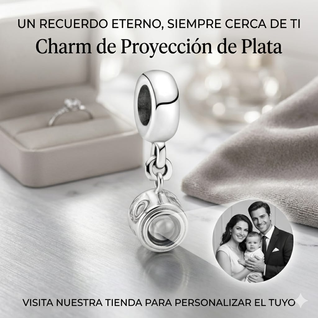 Charm de Plata para Pandora Personalizado con foto✅