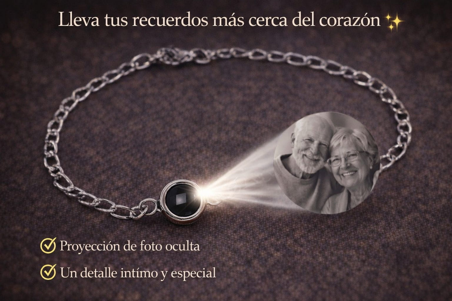 Pulsera de Plata para Mujer con foto Personalizada❤️