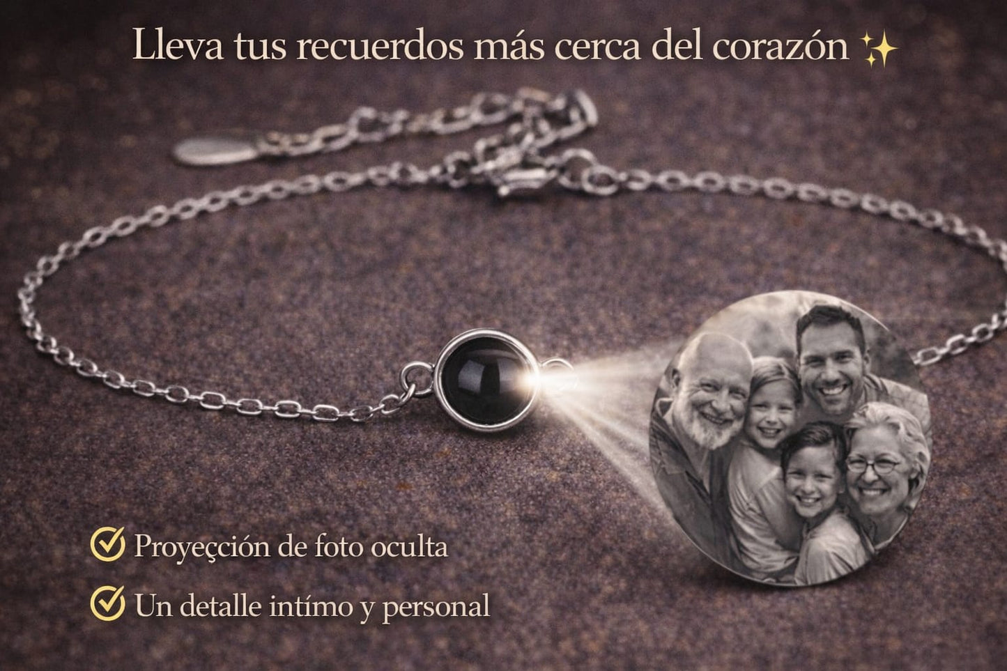 Pulsera de Plata para Mujer con foto Personalizada❤️