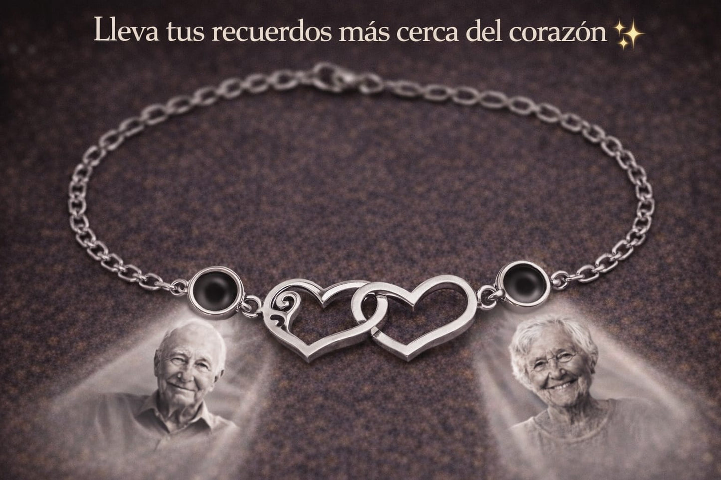 Pulsera Doble Corazón Infinito De proyección