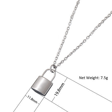 Collar de Candado Personalizado con Iniciales o Palabra♥️