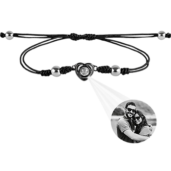 Pulsera de Cuerda Tejida con dije de Corazón