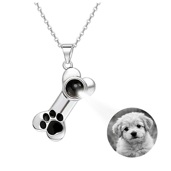 Collar y Dije de Hueso con Huellita