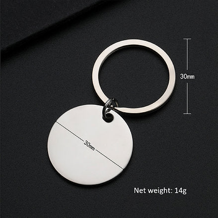 Llavero Personalizado con Foto o Frase en Acero Inoxidable | Grabado Láser