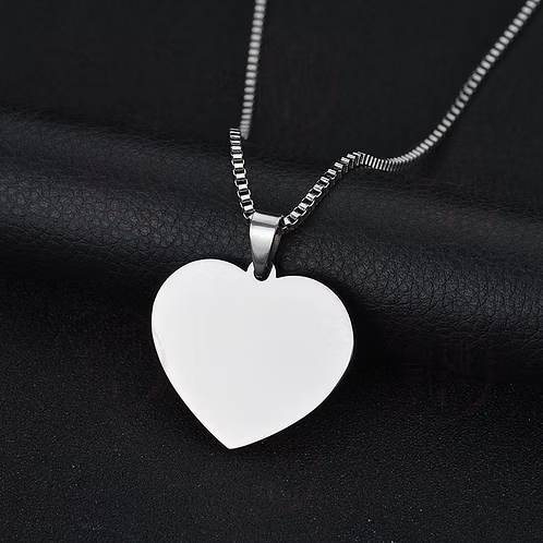 Corazón Grabable de Acero inoxidable Texto o Foto❤️