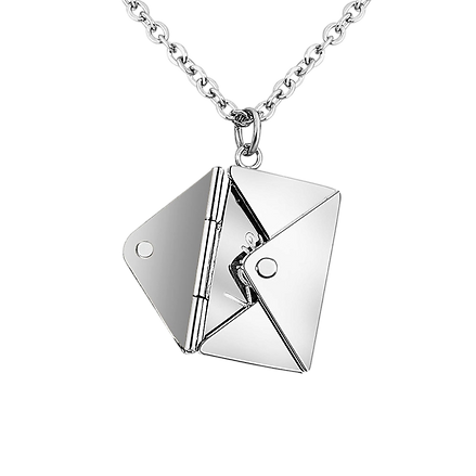 Collar y Dije de Sobre con cartita Adentro Personalizado con foto o Texto😍😍❤️