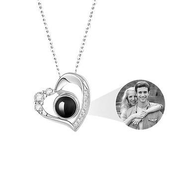 Collar y Dije de Plata de Corazón Colgante♥️