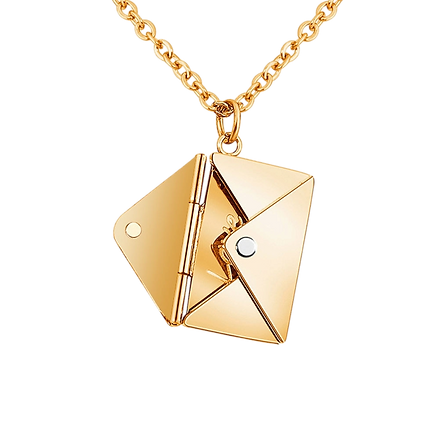 Collar y Dije de Sobre con cartita Adentro Personalizado con foto o Texto😍😍❤️