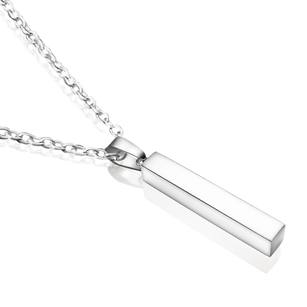 Collar de barra de Acero inoxidable Grabado a Laser ♥️