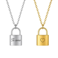 Collar de Candado Personalizado con Iniciales o Palabra♥️