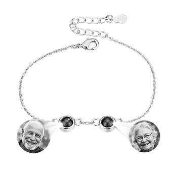 Pulsera de dama de doble dije