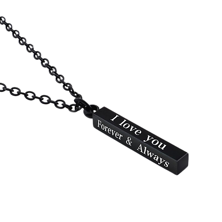 Collar de barra de Acero inoxidable Grabado a Laser ♥️