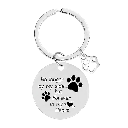 Llavero Huella Conmemorativo en Acero Inoxidable Grabado Láser Personalizado🐕