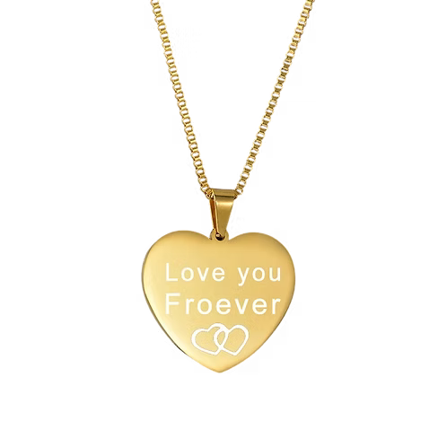Corazón Grabable de Acero inoxidable Texto o Foto❤️