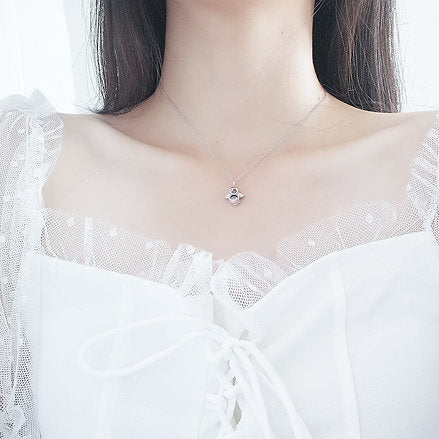 Collar y Dije de Angelito con foto personalizada de proyección❤️