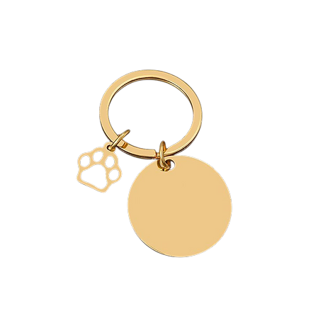 Llavero Huella Conmemorativo en Acero Inoxidable Grabado Láser Personalizado🐕